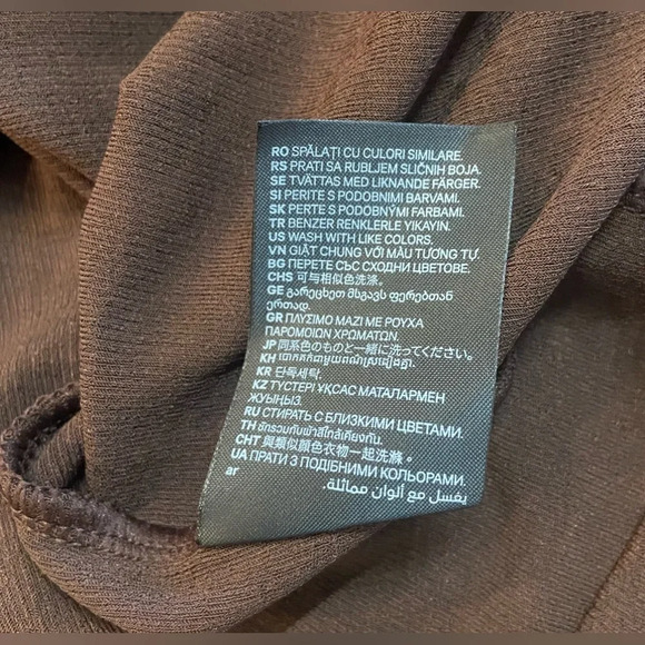 H&M Plus Sized Brown Wrap Dress Mini Long Sleeve Size 4XL NWT - Picture 8 of 12